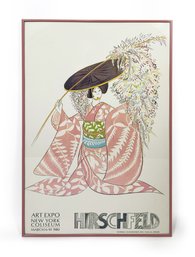 1980 Al Hirschfeld Framed Poster Art Expo New York Coliseum