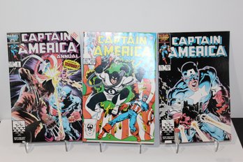 1986 Captain America Annual #8 Very Collectible Wolverine - 1985 Captain America #312 &  1986 #321