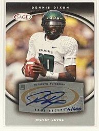 2008 Sage Authentic Autograph Dennis Dixon Card #A17    Numbered 4/400