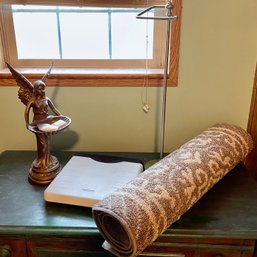 Bathroom Lot: Angel Soap Dish, Toilet Paper Holder, Rug, Scale