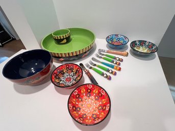 Summer Color Splash, With Utensils And Serving Bowls