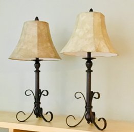 Trio Of Wrought Iron Lamps