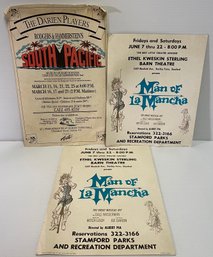 Three Play Posters For South Pacific And The Man Of La Mancha