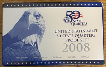 2008 US Mint Proof Quarter Set