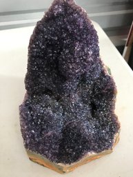 Amethyst Crystal Geode , 3 LB 10 OZ, 6 Inch By 5 Inch