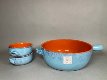 Gorgeous Casserole Dish & Bowl Set, Made In Italy