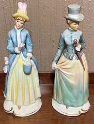 PR.Gorham Porcelain Ladies, Julia & Caroline Figurines