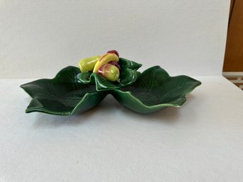 Holly Leaf Two Part Serving Dish