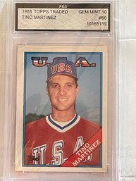 1988 Topps Traded Tino Martinez U.s.a. Card #66  Graded FGS Gem Mint 10