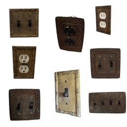 A Collection Of Brass Light Switch And Outlet Covers - Vintage