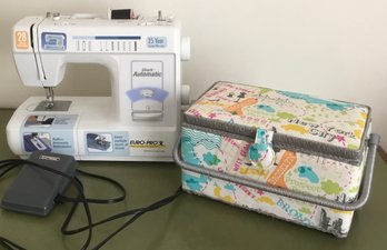 Euro Pro 417 Sewing Machine & Sewing Box
