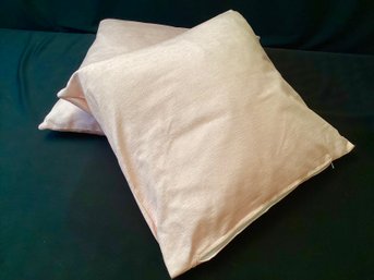 Gorgeous Pair 20 Inch Square Blush Pillows Nearly New Smoke-free Home