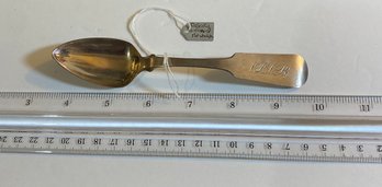 Newburgh NY Antique Coin Silver Spoon D Gillis Leonard (circa 1841-1864)