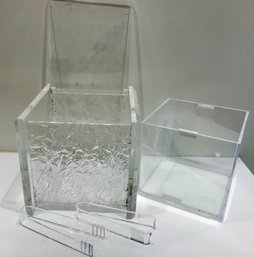 MCM Textured Lucite Ice Bucket