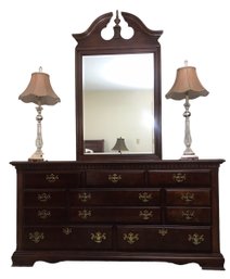 Stately Dresser And Mirror Set