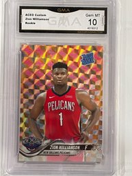 2019 ACEO Custom Zion Williamson Rated Rookie Card #1 Draft Pick   GMA Gem Mint 10