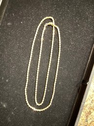 14 Kt Yellow Gold Rope Chain, Tested, Marked