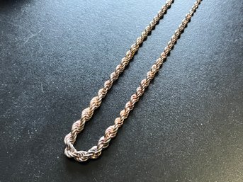 Sterling Rope Chain. Needs A Cleaning/polish.