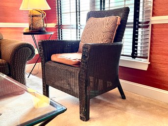 Crate And Barrel Wicker Armchair