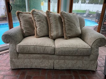 Traditional Style Chenille Tightback Loveseat