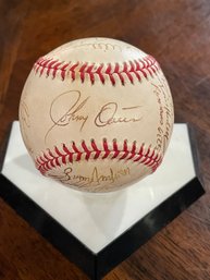 Official American League Rawlings Baseball Signed By Cal Ripken Jr,  Johnny Oates,  Mike Mussina,  & More