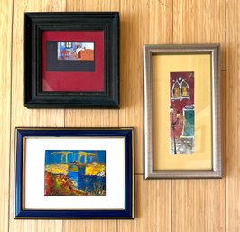 Trio Of Small Wall Framed Art Prints
