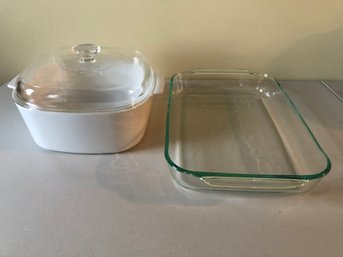 5 Qt Cookmates By Corning Casserole Dish With Lid And Pyrex Dish