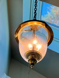 Brass Drop Light Fixture, With Chain To Hang