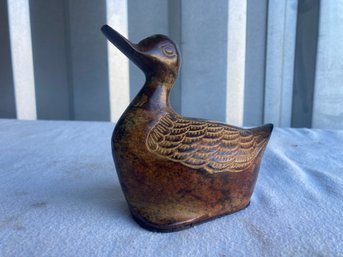 Ceramic Duck ??' With Etched Wings And Nose Up Position