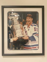 Signed Mark Messier Framed Hockey Photo