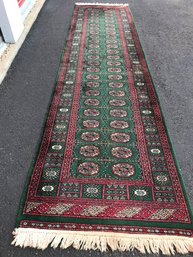 Hand Made Oriental Rug Runner, 2 Feet 8 Inch By 10 Feet 6 Inch