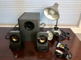 LOGITECH Bluetooth Speakers And Desk Lamps