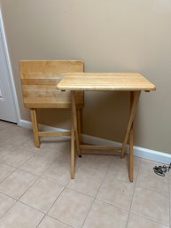 Two Folding Snack Tables