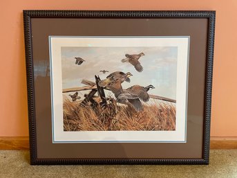 Custom Framed Grouse Print By Maynard Reece (American, 1920-2020)