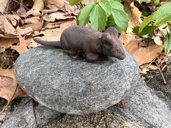 Outdoor Mouse On Rock Figure