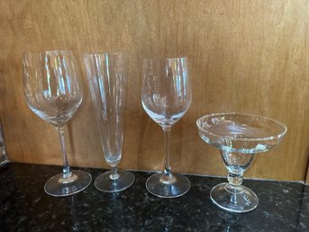 Group Of Clear Cocktail Glasses- 46 Pieces