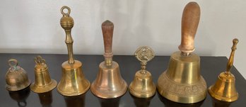 Antique, Vintage Assorted Brass Bells 7