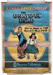 Original 1973 Grateful Dead 'A Swell Dance' Concert Poster Nassau Colliseum (R)