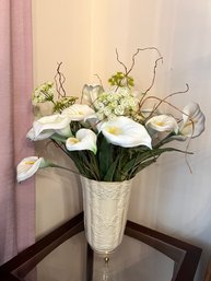 Lenox Holiday Hostess Collection, Tall Porcelain Vase With Faux Calla Lilies