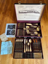 Stainless Flatware With Gold Finish, NIB, Never Used