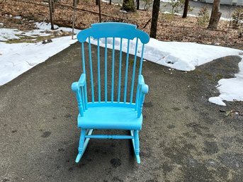 A Puritan Furniture Painted Blue Rocker