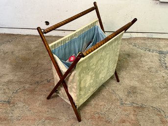 A Vintage Foldable Sewing Basket