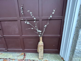 Brown Vase With Flowers