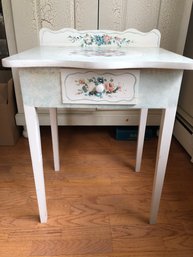Handpainted Floral Side Table