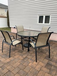 Round Patio Table & Four Chairs
