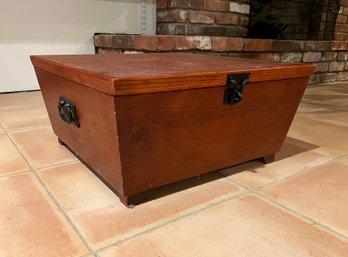 Wooden Box With Handles & Latch