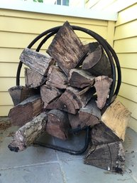 Iron Log Holder Plus Firewood