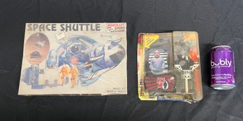 Unused Vintage Toys - Space Shuttle Model Kit & Mini Me Action Figure