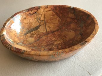 Jasper Gem Stone Candy Bowl, 1 LB 10 Oz, 6 Inch Diameter