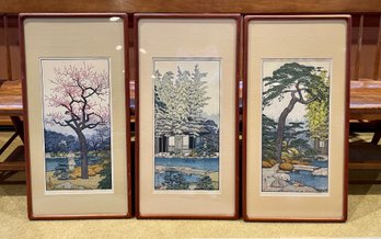 Toshi Yoshida (Japanese 1911-1995) Signed Friendly Garden Series Woodblock Prints